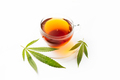 Cannabis herbal tea n white background - PhotoDune Item for Sale
