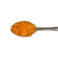 Red Caviar in the silver spoon isolated on a white background - PhotoDune Item for Sale