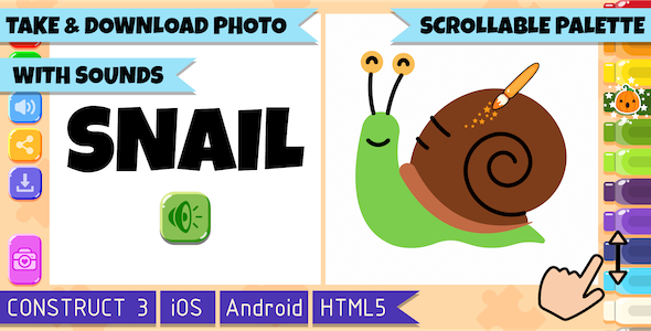 Education Learning and Drawing Animal For Kid - HTML5,Construct3