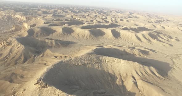 Flying over Dunes in the Desert
