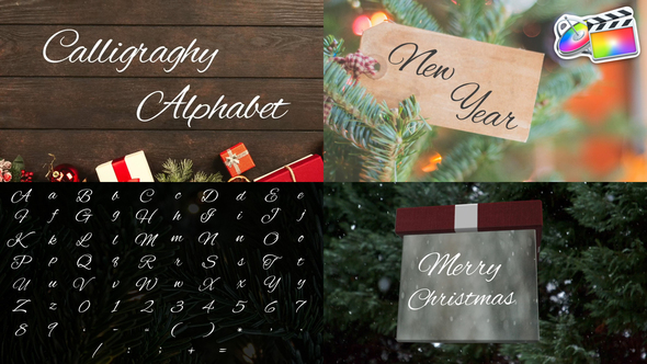 Christmas Calligraphy Alphabet | FCPX alt