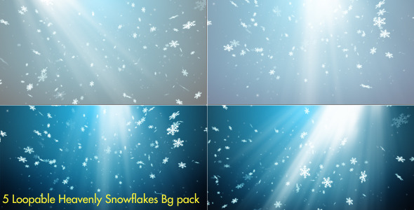 Heavenly Snowflakes - 5 Background pack