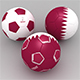 Soccer Ball Qatar Flag - 3DOcean Item for Sale