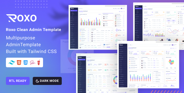 Roxo Multipurpose Tailwind Admin Template