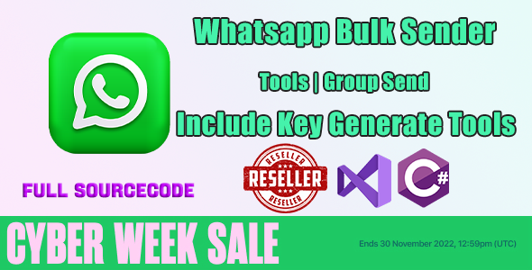 Whatsapp Bulk Sender Tools | Group Send | Include Key Generate Tools