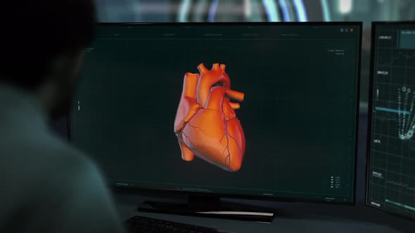 Doctor has found blood plaques in the patients heart after a scan examination alt