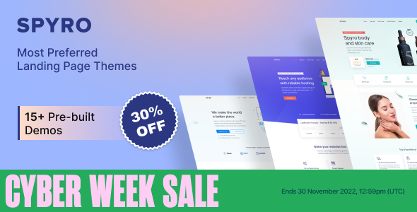 Spyro - Marketing Landing Page WordPress Theme