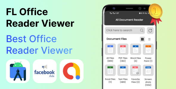 FL Office Reader Viewer | Document Viewer, Document Reader with admob