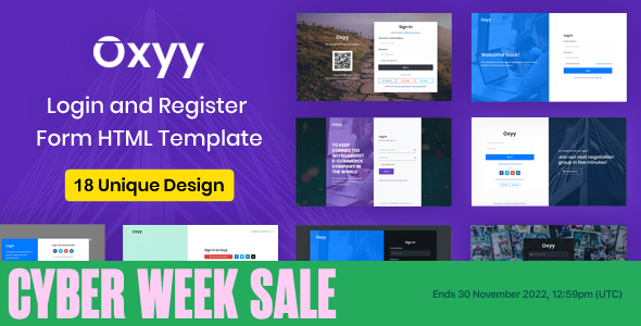 Oxyy - Login and Register Form HTML Templates
