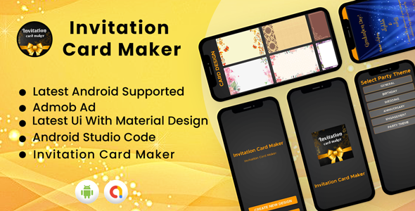 Digital Invitation Card Maker | Invitation Maker | Offline Invitation Card Maker | Admob Ads