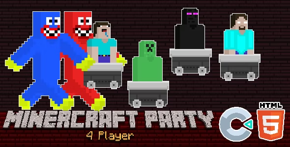 MinerCraft Party - 4 Player - HTML5 Game - Construct 3