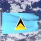 Saint Lucia Flag Waving 4k - VideoHive Item for Sale