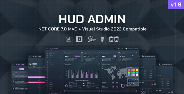 HUD - .NET Core 7.0 MVC Admin Template
