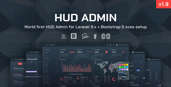 HUD - Laravel 9 Bootstrap 5 Admin Template
