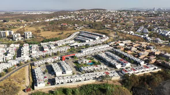 complex of new houses in a new housing area in Mexico streets beautiful houses Zapopan Norte