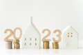 New Year 2023 money and house concept - PhotoDune Item for Sale