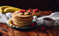 Homemade Pancakes with Strawberries and Banana - PhotoDune Item for Sale