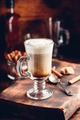 Coffee with Irish whiskey and whipped cream in glass - PhotoDune Item for Sale