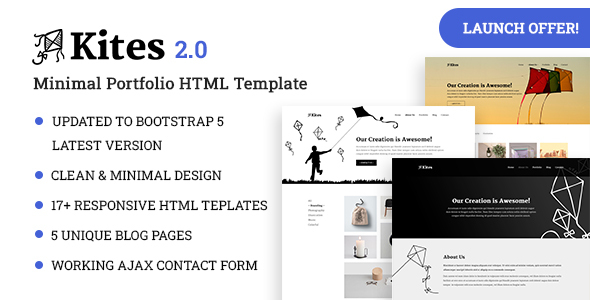 Kites - Minimal HTML Portfolio Template