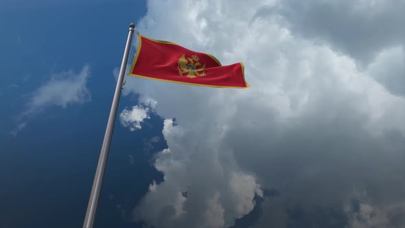 Montenegro Flag Waving 4K