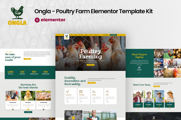 Ongla - Poultry Farm Elementor Template Kit