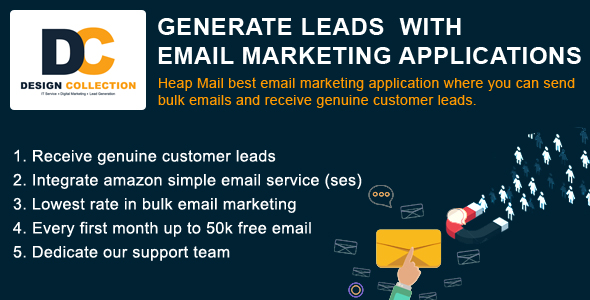 Generate leads with email marketing application