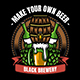 Vintage Brewery Beer Badge Logo Illustration T-shirt Design - GraphicRiver Item for Sale