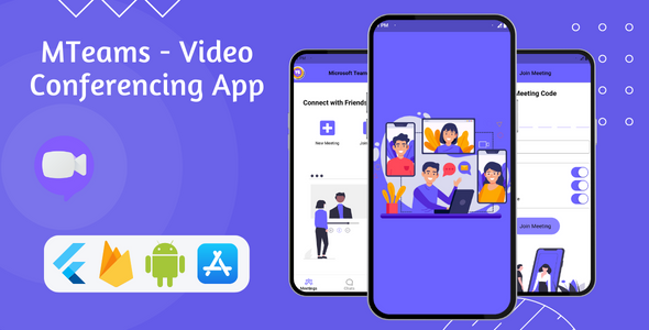 MTeams – Video Conference & Chat App | Flutter & Firebase | Android & iOS