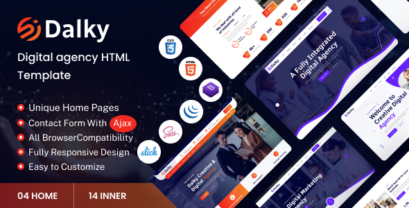 Dalky - Digital Agency HTML Template