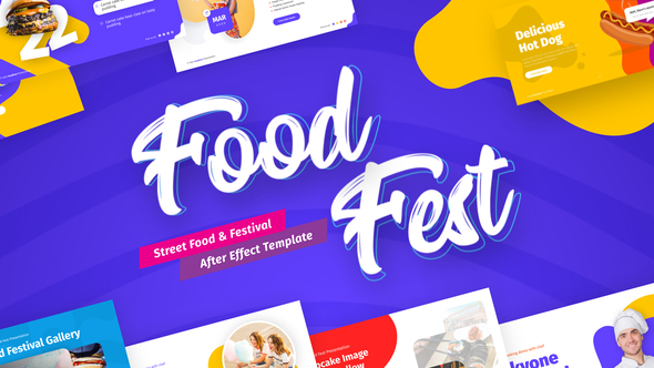 FoodFest Creative Video Display After Effect Template