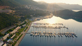 Aerial view of beautiful yachts and boats on the sea bay in the morning. - PhotoDune Item for Sale