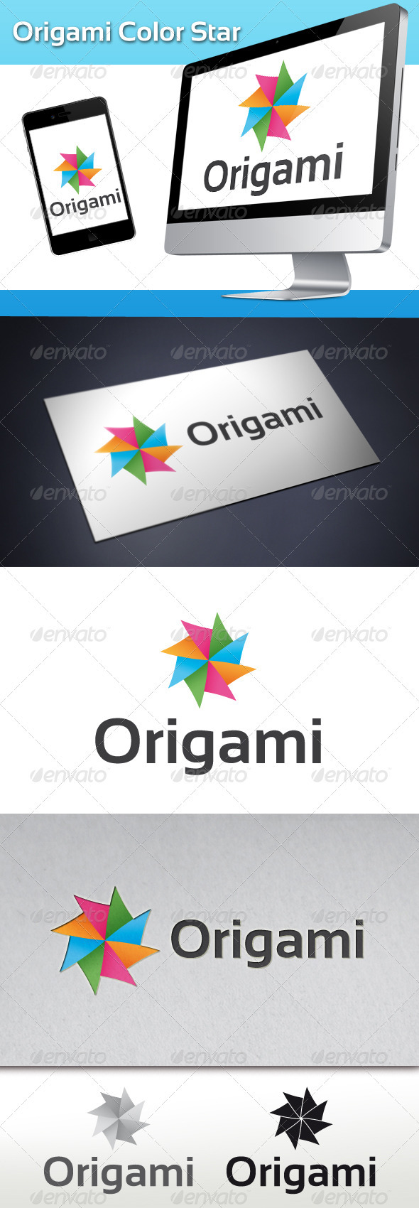 Origami Color Star Logo