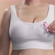 Caucasian Young Lady in a White Top Put Pink Ribbon for Breast Cancer - VideoHive Item for Sale