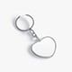 White Heart Keychain - key tag holder - 3DOcean Item for Sale