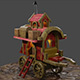 Low Poly Wooden Wagon - 3DOcean Item for Sale