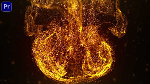 Flowing Particles Drop Logo_Premiere Mogrt