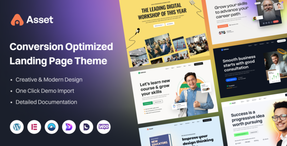 Asset - Conversion Optimized Landing Page WordPress Theme