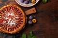 Homemade plum pie. Fruit tart with seasonal fruits - PhotoDune Item for Sale