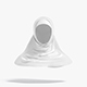 White Al-Amira - Muslim traditional woman headscarf hijab - 3DOcean Item for Sale