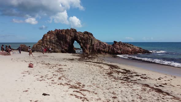 Jericoacoara Ceara Brazil. Scenic sand dunes and turquoise rainwater lakes