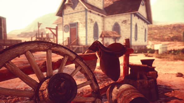 Old American Wild Western Style Town alt