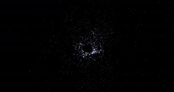 Water splash explode from center around itself alt