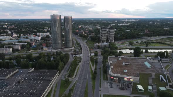 Skyscraper aerial view