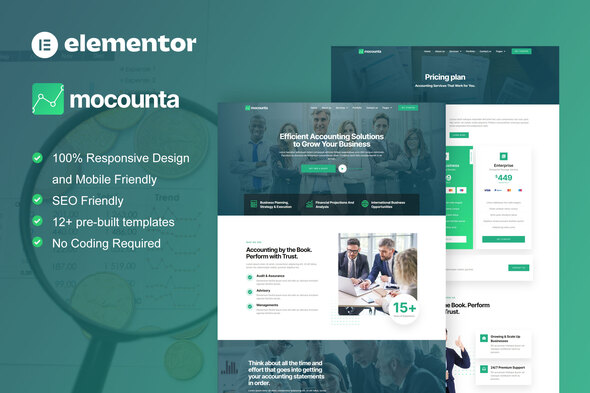 Mocounta - Accounting Firm Elementor Template Kit