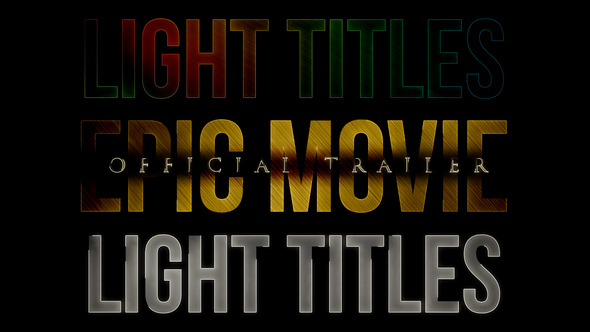 Cinematic Trailer Light Titles