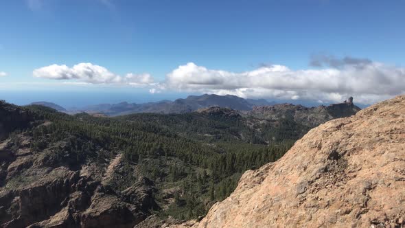 Pan from Pico de las Nieves the highest peak 