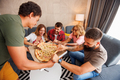 Friends eating pizza at home - PhotoDune Item for Sale