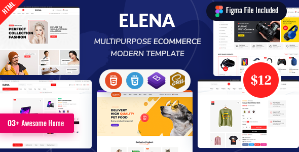 Elena - Multipurpose Ecommerce Modern HTML Template