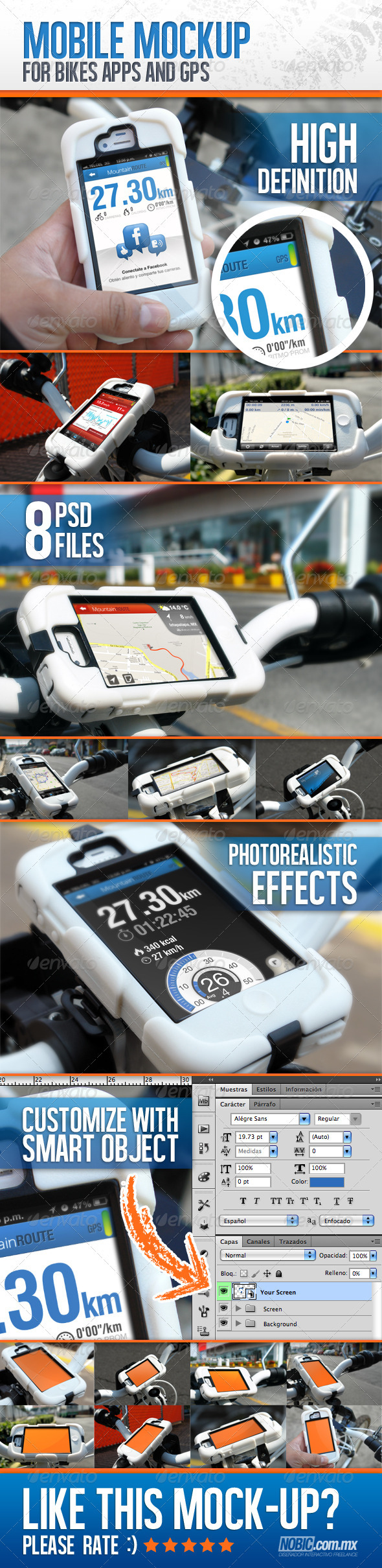 Bike Mockup for Apps and GPS Devices