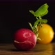 Delicious radishes on black background - VideoHive Item for Sale